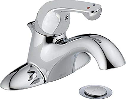 Delta Commercial 520LF-HDF Classic Single Handle Centerset Lavatory Faucet, Chrome