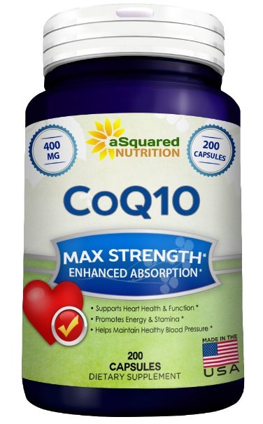 Pure CoQ10 (400mg Max Strength, 200 Capsules) - High Absorption Coenzyme Q10 Ubiquinone Supplement Pills, Extra Antioxidant CO Q-10 Enzyme Vitamin Tablets, COQ 10 for Healthy Blood Pressure & Heart