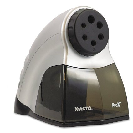 X-ACTO ProX Electric Pencil Sharpener with SmartStop Gray and Black 1612
