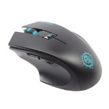 FOME Ergonomic Right-handed Design Noiseless Buttons Precise positing Optical Wireless Gaming Mouse Black