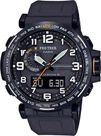 Casio Men's PRO Trek Stainless Steel Quartz Watch with Resin Strap, Black, 23.5 (Model: PRW-6600Y-1A9CR)