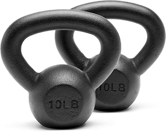 Unipack Powder Coated Solid Cast Iron Kettlebell Weights Set 5, 10 15, 20, 25, 30, 35, 40, 45 lbs All Combination