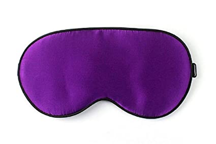 Silk Sleep Mask Eye mask for Sleeping-Soft Sleeping Mask Adjustable Blindfold Eyeshade for Men Women and Kids,Comfortable Eye Cover for Travel Nap Shift Work (Purple)