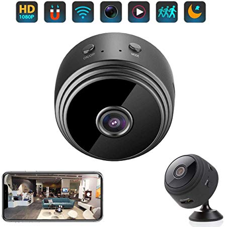 Mini Hidden Camera Spy Cam WiFi Small Wireless Full HD 1080P Video Camera with Night Vision Motion Sensor for iPhone Android Video Detection Security Nanny Surveillance Cam