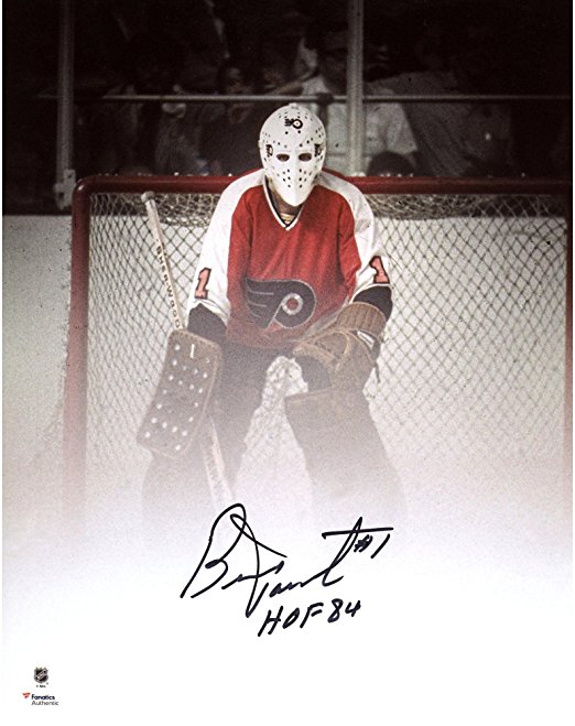 Bernie Parent Philadelphia Flyers Autographed 8" x 10" Smoke Shot Photograph with HOF 1984 Inscription - Fanatics Authentic Certified