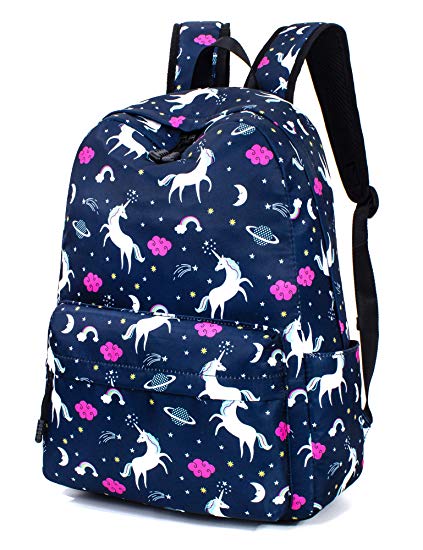 Leaper Unicorn Backpack Laptop Backpack School Bag Travel Bag Bookbag Dark Blue