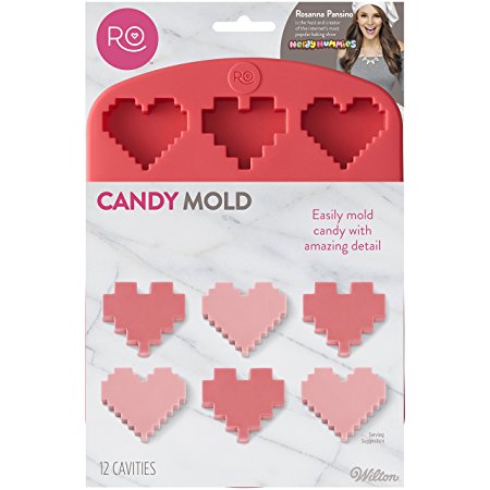 Rosanna Pansino Silicone Heart Candy Mold, 12-Cavity by Wilton