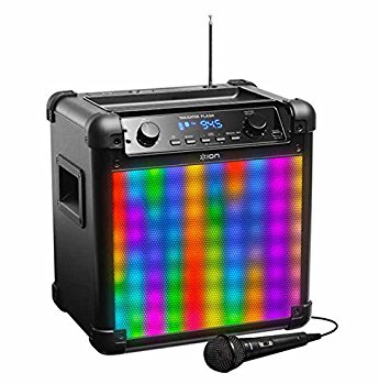 Ion Audio Tailgater Flash Wireless Rechargeable Speaker System with Sound-Reactive Lights