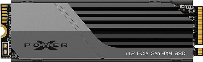 Silicon Power SP01KGBP44XS7005 SSD, 1 TB, PS5 Operation Confirmed (Ultra Fast! Gaming SSD), M.2 2280, PCIe 4.0 x 4, NVMe 1.4, Maximum Read 7,300 MB/s