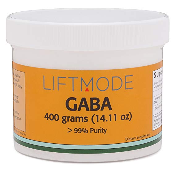 LiftMode Gaba Powder - 400 Grams (2000 Servings at 200 mg) | #Top Nootropic Supplement | For Stress, Better Sleep, To Be Calm - Gamma Aminobutyric Acid |Vegetarian, Vegan, Non-GMO