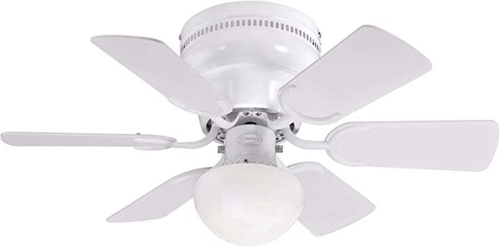 Westinghouse Lighting 7230800 Petite Indoor Ceiling Fan with Light, 30 Inch, White