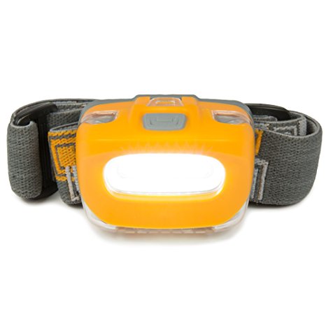 *Flash Sale* LED Headlamp | Flood Headlight | Great for Camping, Dog Walking, Hiking, and Kids | One of the Lightest (2.6 oz) Head Lamp | 130 Lumens | 3 AAA Duracell Batteries Included.