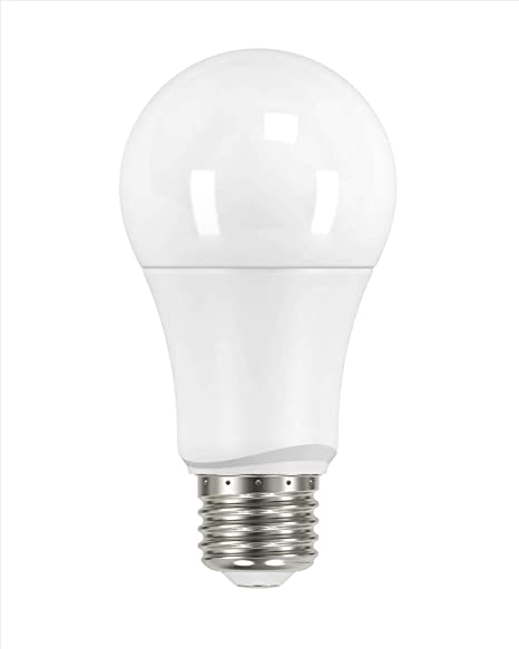 Satco S2959 Model 9.5A19/LED/27K/ND/120V/4PK Solid State LED Bulb, 120 Volts, 9.5 Watt, 800 Lumens, A19 Shaped, Frosted, 2700 Kelvin Temp, Medium Base, 220 Spread Degrees, Non-dimmable, Pack of 4