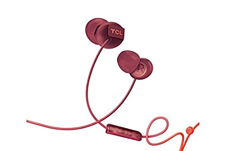 TCL SOCL300 in-Ear Earbud Noise Isolating Wired Headphones with Built-in Mic - Sunset Orange SOCL300OR