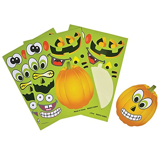 Make a Pumpkin Jack-o-lantern Halloween Sticker Sheets