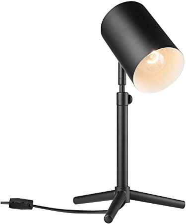 Globe Electric 52899 Pratt Desk Lamp, 18 in 1-Light, Matte Black Tripod Base