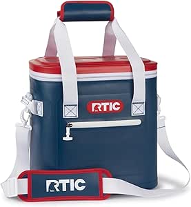 RTIC Soft Cooler 20 Can, Insulated Bag Portable Ice Chest Box for Lunch, Beach, Drink, Beverage, Travel, Camping, Picnic, Car, Trips, Floating Cooler Leak-Proof with Zipper