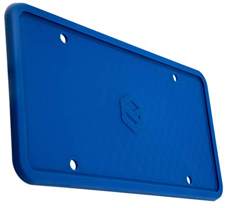 Rightcar Solutions Flawless Silicone License Plate Frame - Rust-Proof. Rattle-Proof. Weather-Proof. - Blue