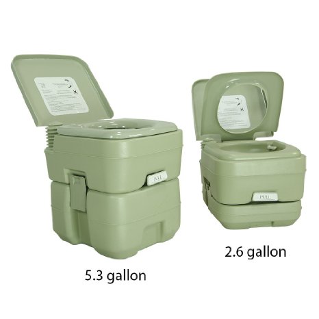 PARTYSAVING New 5.3 Gallon, 2.6 Gallon Travel Outdoor Camping Boat Portable Toilet Potty