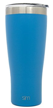 Simple Modern Slim Cruiser Vacuum Insulated 32oz Tumbler - Double-Walled 18/8 Stainless Steel Hydro Travel Mug with Lid - Sweat Free Coffee Cup - Powder Coated Flask - Sky Blue