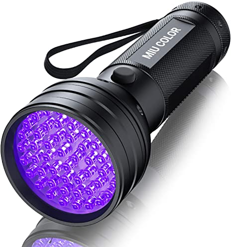 MIU COLOR UV Flashlight, 51 LEDs Black Light, 395nm UV Blacklight, Dogs Urine Detector, 51 LED UV Flashlight for Pet Dry Stains and Scorpion Hunting…