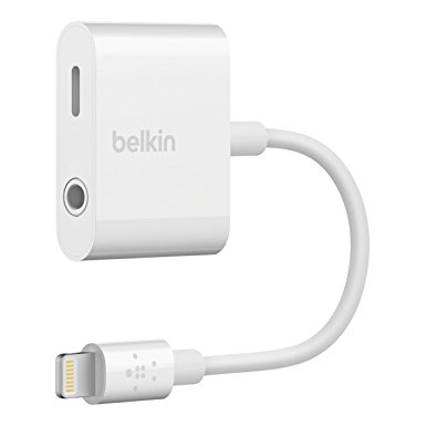 Belkin 3.5 mm Audio   Charge RockStar Adapter for iPhone X, iPhone 8, iPhone 8 Plus, iPhone 7 and iPhone 7 Plus