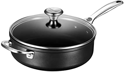 Le Creuset TNS5100-26 Toughened Nonstick Saute Pan with Glass Lid, 4-1/4-Quart