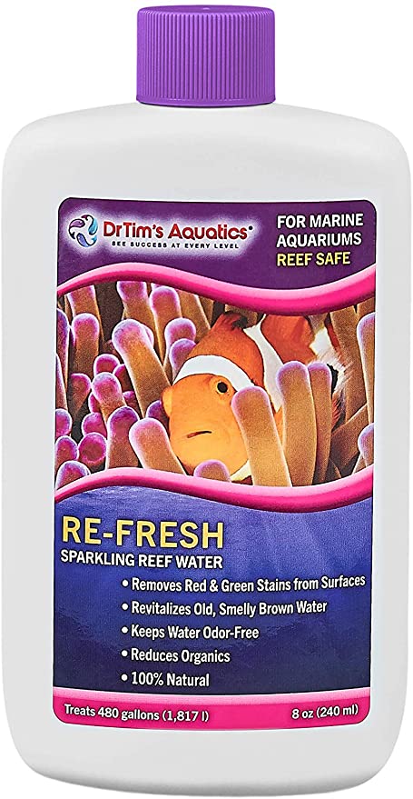 DrTim's Aquatics AquaCleanse Tap Water Cleaner - for Reef, Nano and Seahorse Aquarium - Eliminates Harmful Materials, Odors – Reduces Ammonia, Chlorine, Chloramines, Build Up