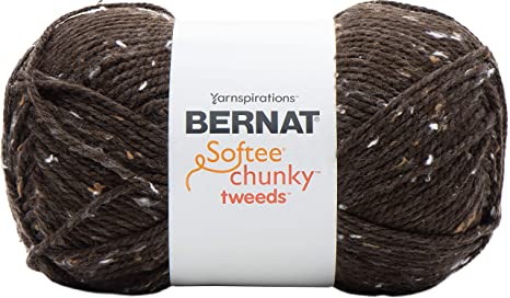 Bernat Softee Chunky Tweed BB Yarn, Chocolate