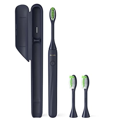 Philips One by Sonicare Battery Toothbrush, Brush Head Bundle, Midnight Blue, BD1002/AZ