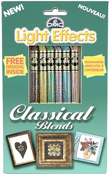 DMC 317WPK7 Light Effects Polyester Embroidery Floss, 8.7-Yard, Classical Blends