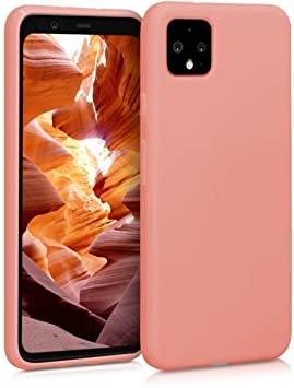 kwmobile TPU Silicone Case Compatible with Google Pixel 4 XL - Soft Flexible Protective Phone Cover - Coral