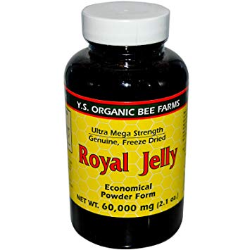 100% Pure Freeze Dried Fresh Royal Jelly - 60,000 mg YS Eco Bee Farms 2.1 oz Pow