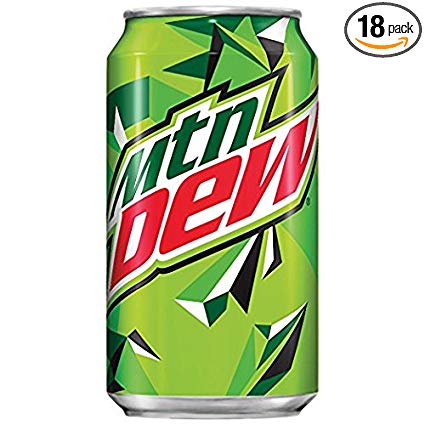 Mountain Dew, 12 Fl Oz cans, Pack of 18