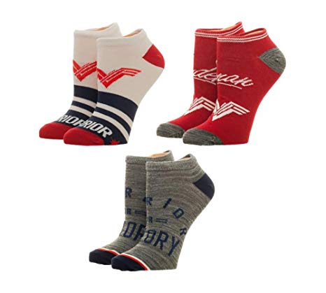 Wonder Woman Ankle Socks Three Pack