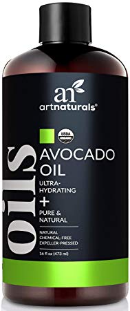 ArtNaturals USDA Organic Avocado Oil - (16 Fl Oz / 473ml) - Massage Oil & Moisturizer – 100% Pure Expeller Pressed and Hexane Free- for Hair, and Skin – Treatment for Age Spots Dry Skin and Scars