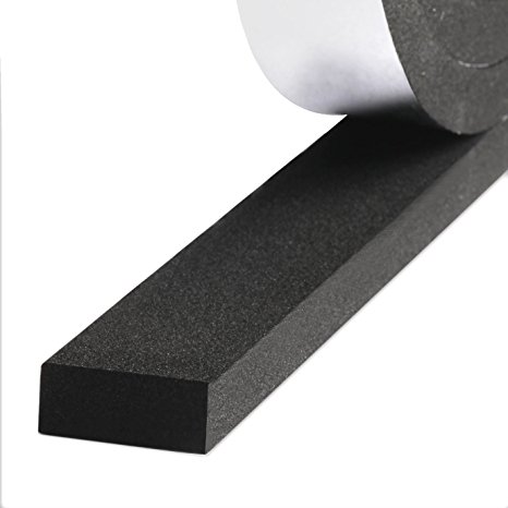 Closed Cell Foam Tape, Self Adhesive Weather Stripping Soundproofing Insulation Foam 1 Inch Wide X 3/8 Inch Thick X 13 Feet Long (1in 3/8in)
