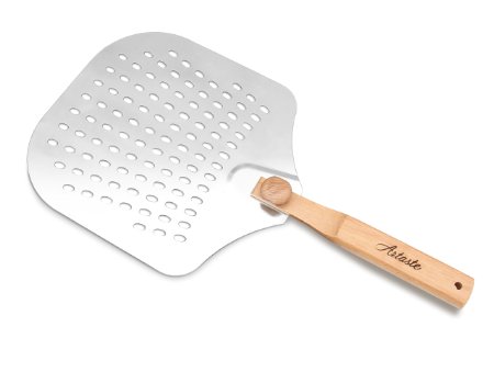 Artaste 32352 Aluminum Pizza Peel with Folding Handle 12 by 14-Inch Perforated Blade Overal 235-Inch