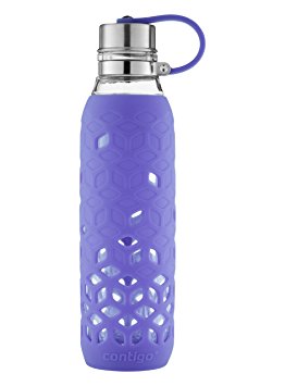 Contigo 20 oz. Purity Petal Glass Water Bottle with Tethered Lid