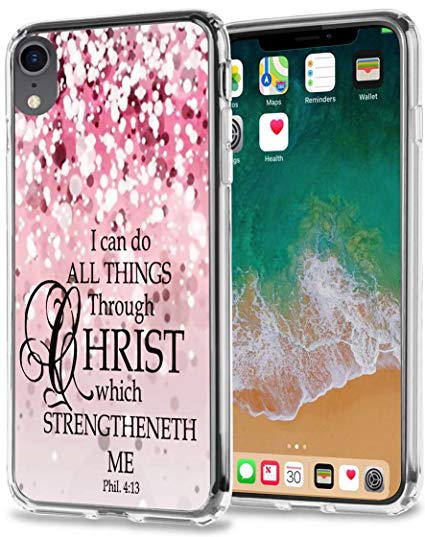 Case for iPhone XR Bible Verse Protective - [Rubber Slim Fit with Design] Bumper Compatible for iPhone XR(10r) 2018 6.1 Inches [Christian Jesus Soft TPU]