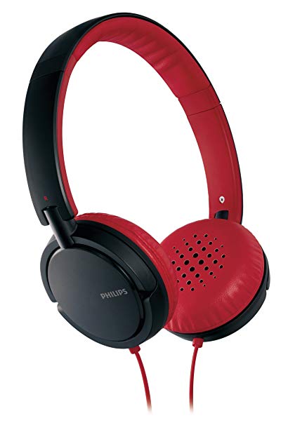 Philips SHL5000/28 Headband Headphone (Red/Black) (Discontinued by Manufacturer)