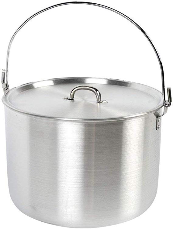 AceCamp Aluminum Cooking Pot, Camping Tribal Pot, Outdoor Picnic Cookware with Folding Handle, Durable Cook Kit for Dinner, Backpacking, Hiking (4 Liter)