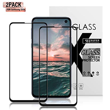 Gozhu [2-Pack] for Galaxy S10e Screen Protector Tempered Glass,[Anti-Fingerprint][No-Bubble][Scratch-Resistant] Glass Screen Protector for Samsung Galaxy S10e Black