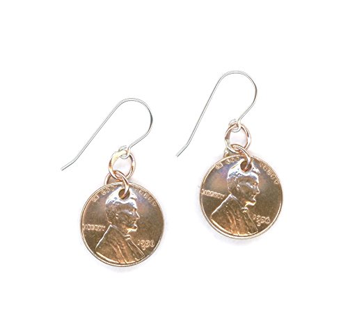 60th Birthday Gift for Her Jewelry 1956 Penny Earrings 60th Anniversary Gift 1956 Penny Earrings Coins 1956 Earrings
