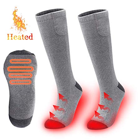 YIZRIO Heated Socks,Rechargeable Battery Socks Winter Warm Socks Ideal Gift for Men & Women for Fishing/Hiking/Hunting
