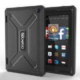 Fire HD 7 Case - Poetic Fire HD 7 Case Revolution Series - Heavy Duty Dual Layer Screen Shield Protective Hybrid Case with Built-In Screen Protector for Amazon Fire HD 72014 4th Gen Black 3 Year Manufacturer Warranty From Poetic