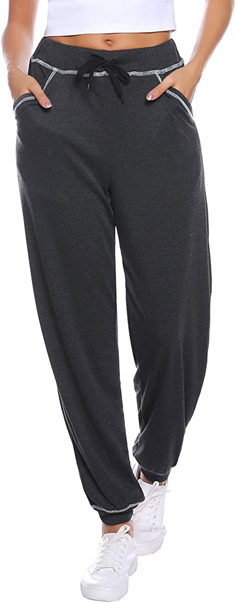 iClosam Women's Sports Trousers Yoga Sweatpants Workout Jogger Pants Drawstring Sweatpants with Pockets