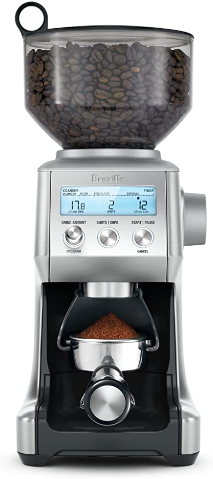 Breville BCG820BSS The Smart Grinder Pro Coffee Grinder, Brushed Stainless Steel