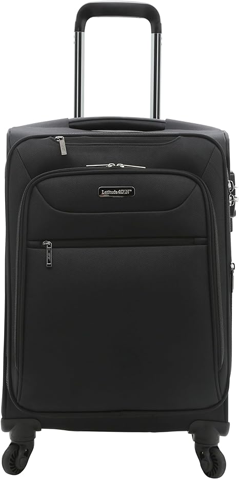 TRAVELERS CLUB Explorer 28" Suitcase Expandable Softside Spinner Check-in Luggage With 360 4 Wheel System - BLACK