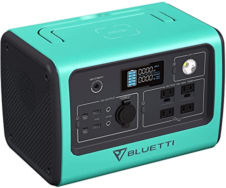 BLUETTI Portable Power Station EB70, 716Wh Rechargeable LiFePO4 Battery Solar Generator 700W Inverter with 2x100W PD Ports, 4x110V Pure Sine Wave AC Outlets, Emergency Power for Off Grid, Outdoor